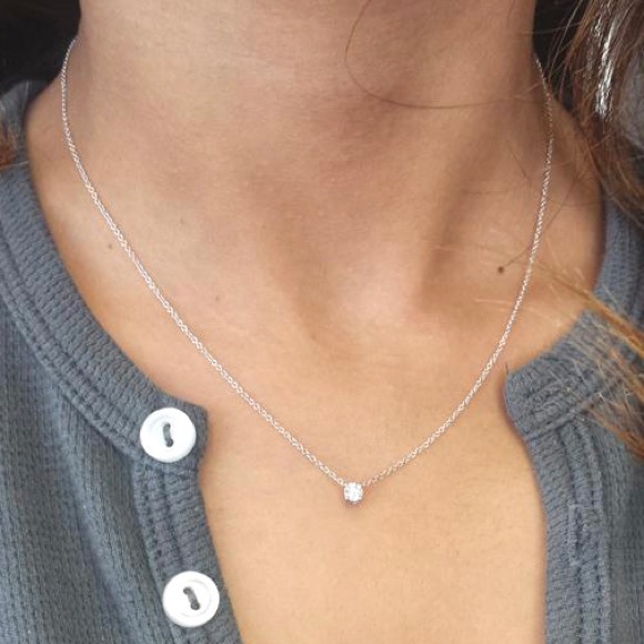 Cubic Zirconia Charm Pendant Necklace